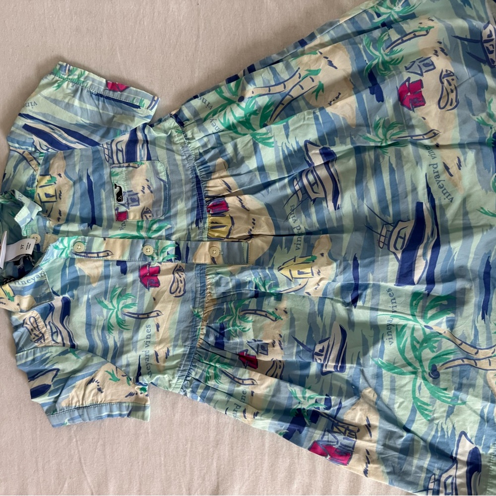 Vineyard Vines Kids' Tropical Button-Up Shirt